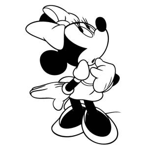Disegno di Minnie Pensierosa da colorare