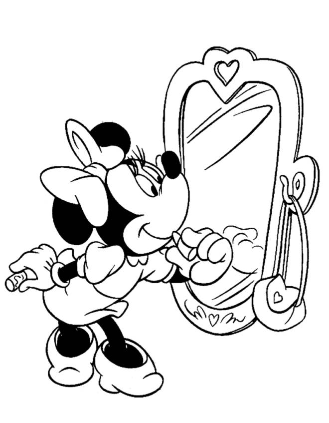 disegno di Minnie Vanitosa da colorare