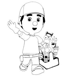 Disegno di Manny Tuttofare da colorare