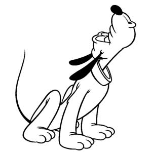 Disegno di Pluto Disney da colorare