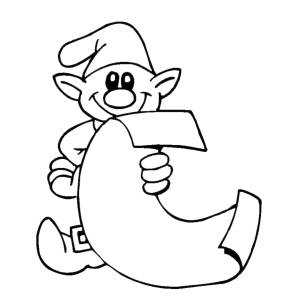 Disegno di Elfo da colorare