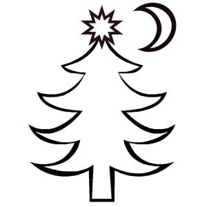 disegno di Albero di Natale da colorare