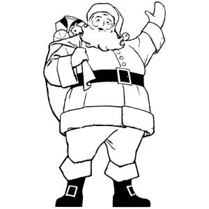 Disegno di Babbo Natale da colorare