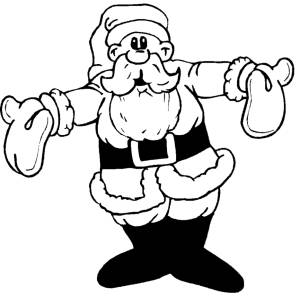 Disegno di Babbo Natale da colorare