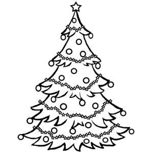 disegno di Albero Natalizio da colorare