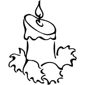 Disegno di Candela di Natale da colorare