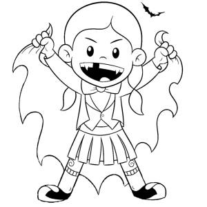 Disegno di Costume da Vampiro da colorare