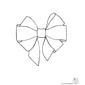 Disegno di Fiocco per Campana di Pasqua da colorare
