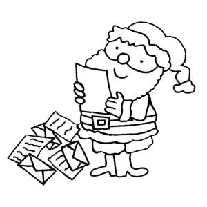 Disegno di Letterina per Babbo Natale da colorare