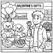 Disegno di Negozio Regali di San Valentino da colorare