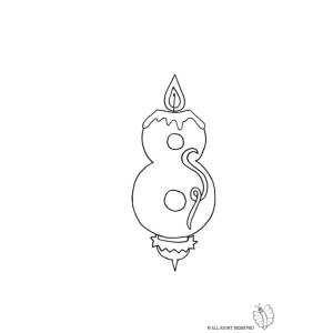 Disegno di Otto Anni Candeline Compleanno da colorare