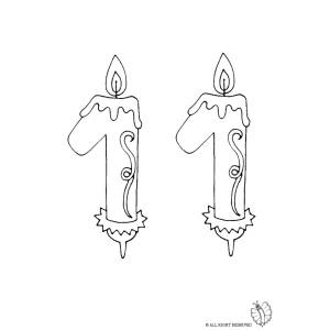 Disegno di Undici Anni Candeline Compleanno da colorare