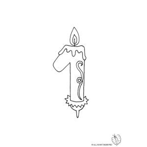 Disegno di Un Anno Candeline Compleanno da colorare