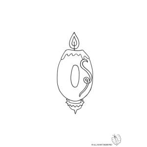 Disegno di Zero Numero Candeline Compleanno da colorare