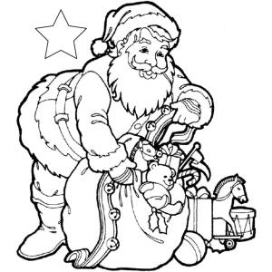 Disegno di Regali di Babbo Natale da colorare