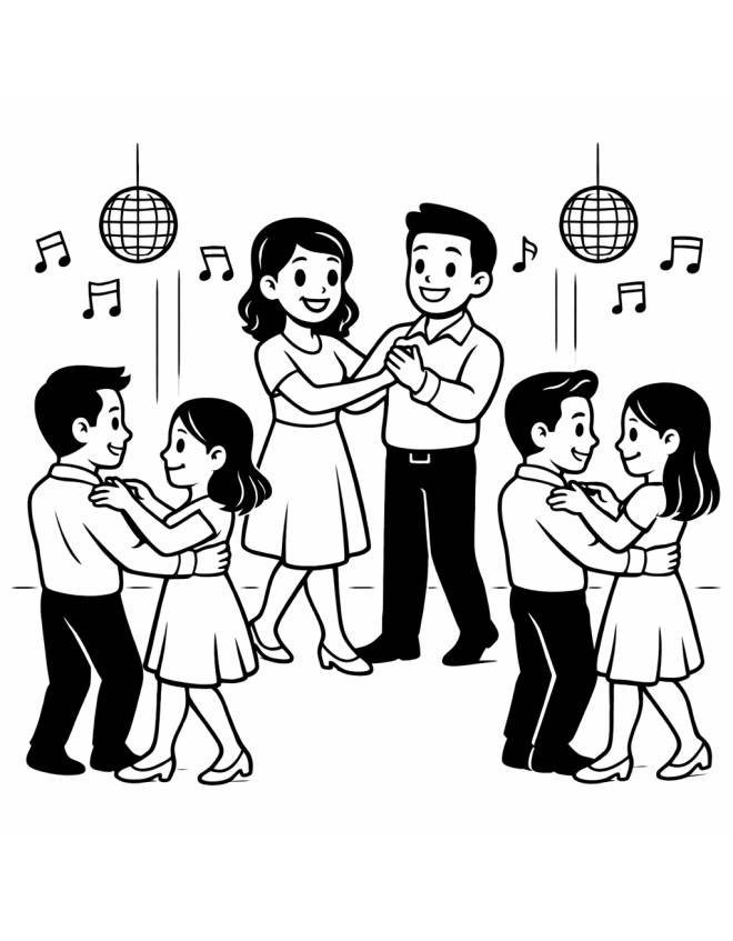disegno di Sala da Ballo da colorare