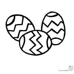 Disegno di Uova di Pasqua da colorare