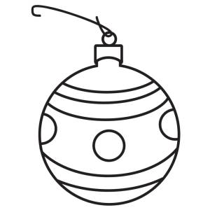 Disegno di Pallina di Natale da colorare
