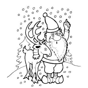 Disegno di Renna di Natale da colorare
