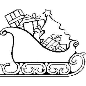 disegno di Slitta di Natale da colorare