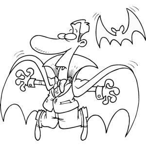 Disegno di Vampiro e Pipistrello da colorare
