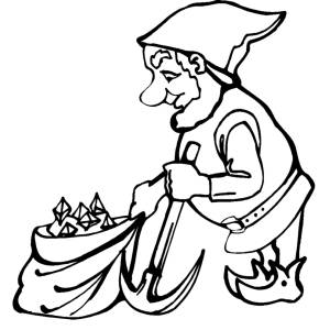 Disegno di Gnomo da colorare