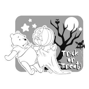 Disegno di Winnie Pooh Halloween da colorare