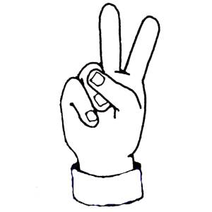 Disegno di Mano V da colorare