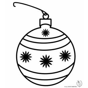 Disegno di Addobbi di Natale da colorare