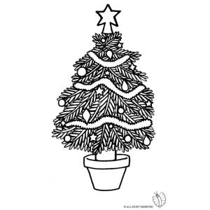 Disegno di Albero di Natale Decorato da colorare