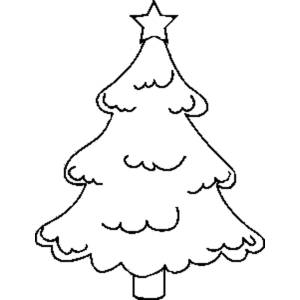 Disegno di Albero Innevato da colorare