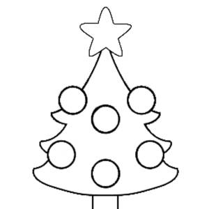 Disegno di Albero di Natale da colorare