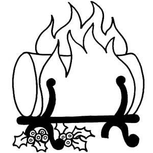 Disegno di Caminetto Nataliazio da colorare