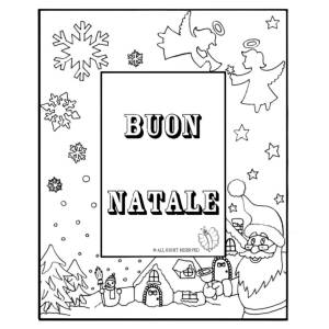 Disegno di Cornice Buon Natale da colorare