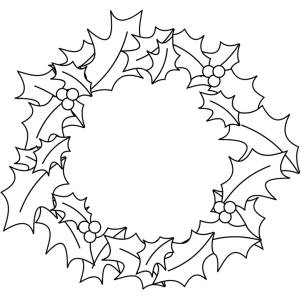 Disegno di Corona Natalizia da colorare