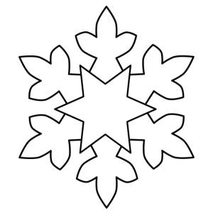 Disegno di Fiocco di Neve da colorare