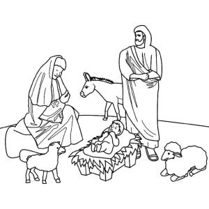Disegno di La Natività da colorare