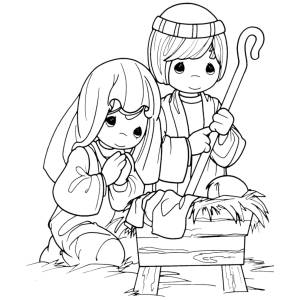 Disegno di Natività da colorare