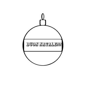 Disegno di Pallina Buon Natale da colorare