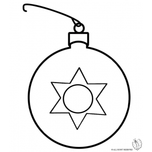 Disegno di Pallina di Natale  da colorare