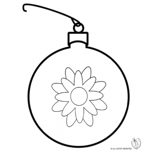 Disegno di Pallina di Natale Decorata da colorare