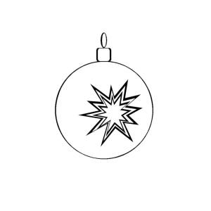 Disegno di Pallina Natalizia da colorare
