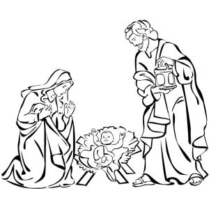 Disegno di Presepe da colorare