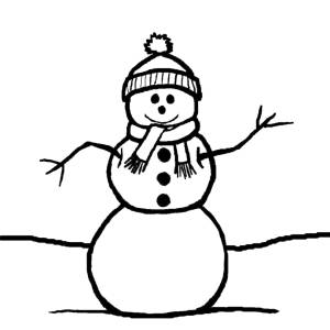 Disegno di Il Pupazzzo di Neve da colorare
