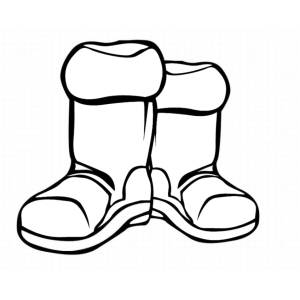 Disegno di Stivali da Neve da colorare