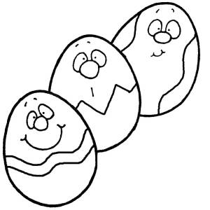 Disegno di Uova di Pasqua da colorare