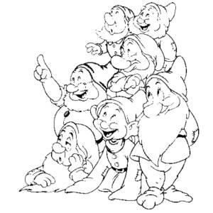 Disegno di I Sette Nani da colorare