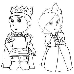 Disegno di Il Principe e la Principessa da colorare