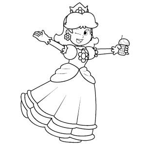 Disegno di Principessa Daisy da colorare