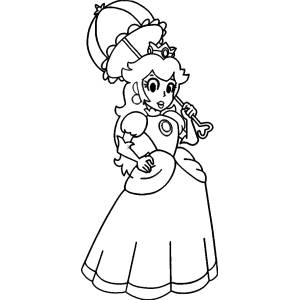 Disegno di La Principessa Peach da colorare